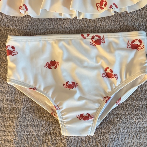 Kids Crab Print Bikini - White and Red - Picture 4 of 5